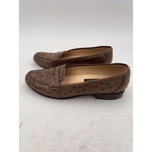 Vintage Siam Leather Goods Ostrich Leather Loafers Womens Size 6